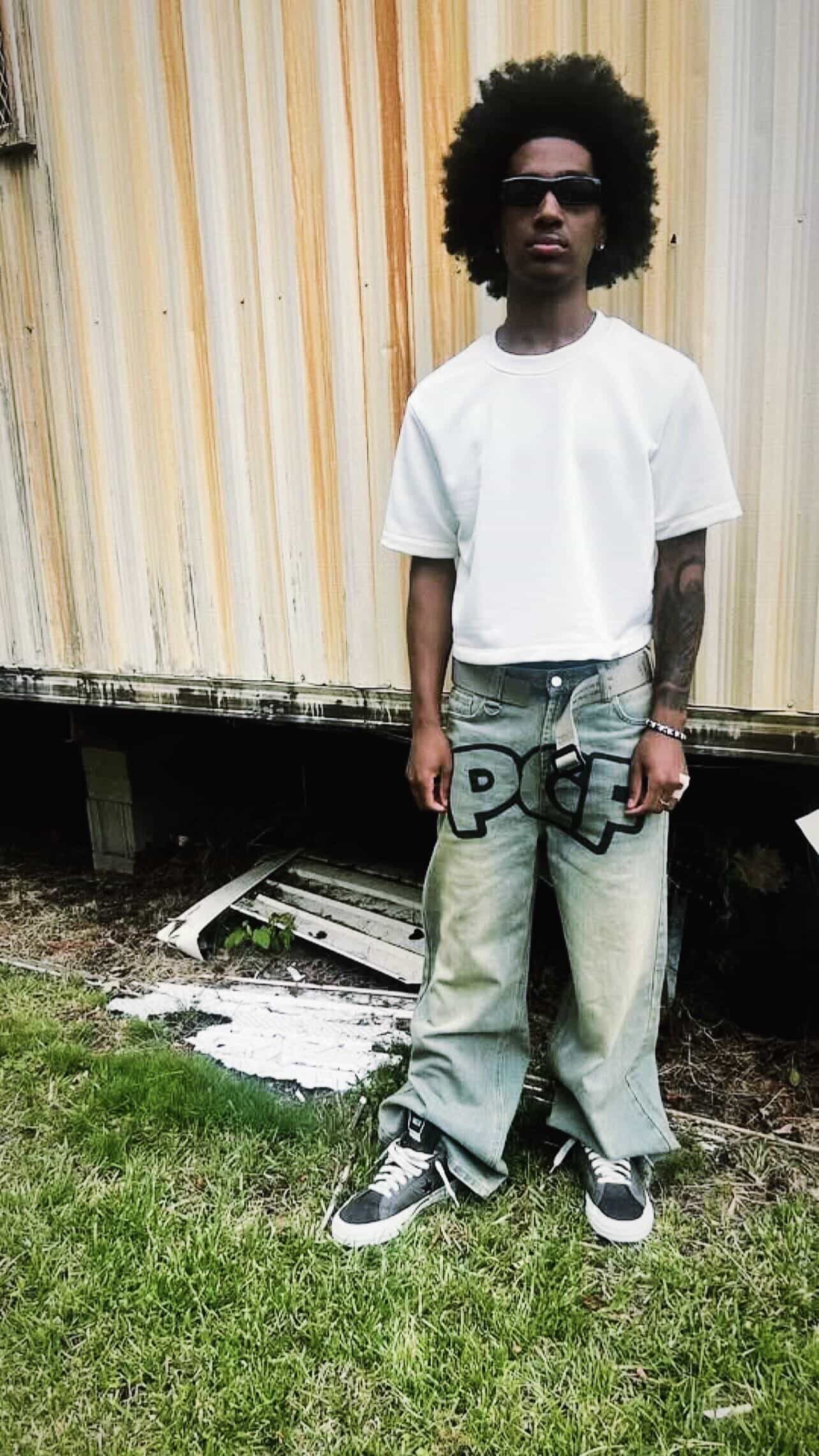 Vol.1 PCF bat logo jeans