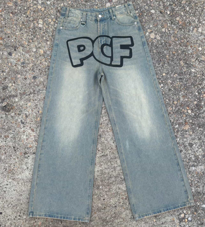Vol.1 PCF bat logo jeans